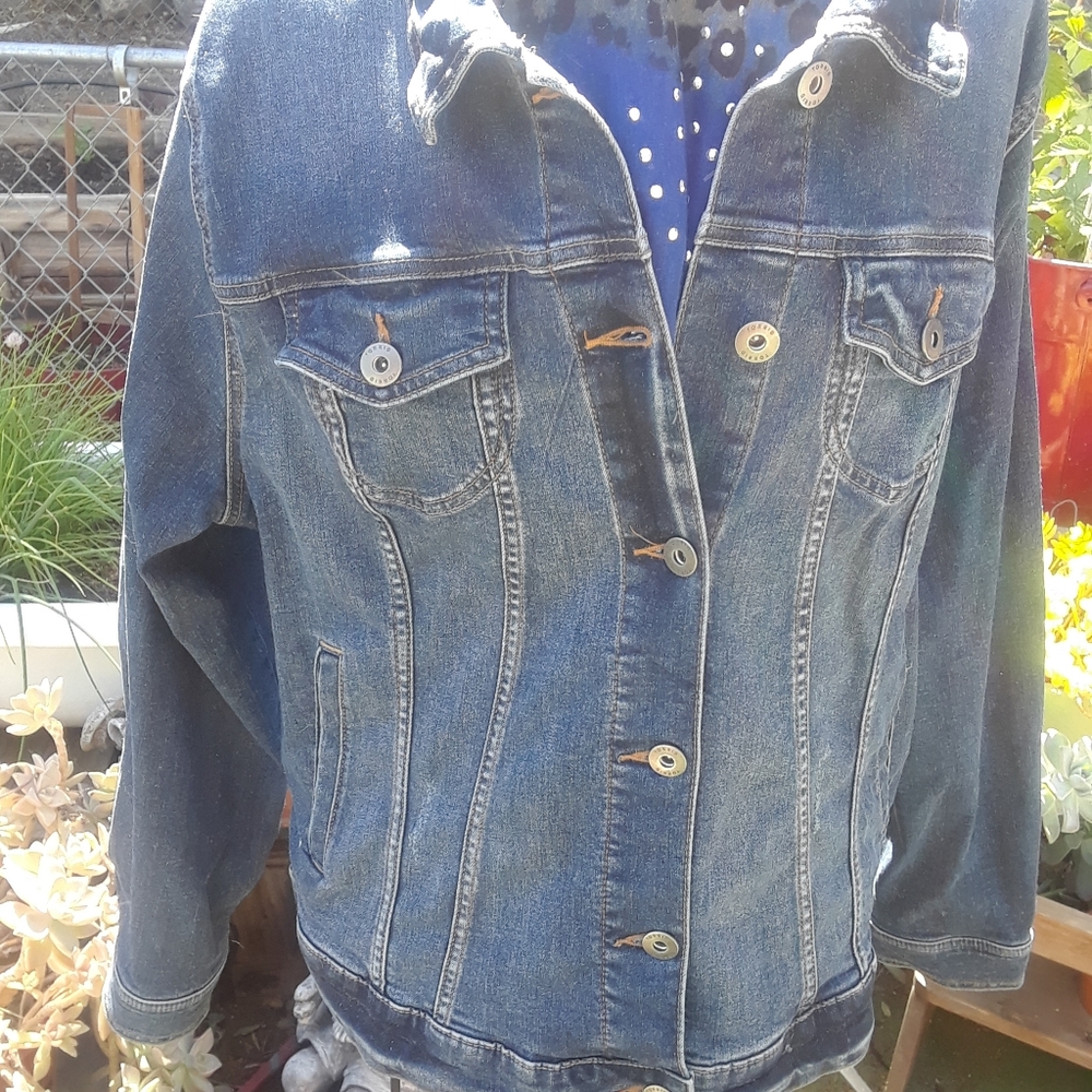 Torrid Distressed Jeans Jacket.